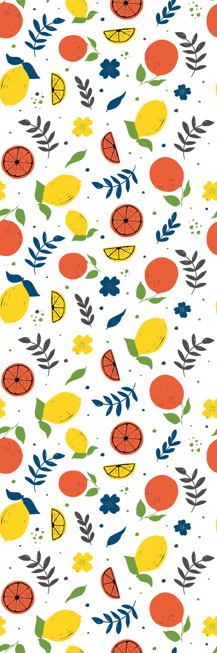 Vinil szőnyeg állat citrusfélékkel és levelekkel - TenStickers