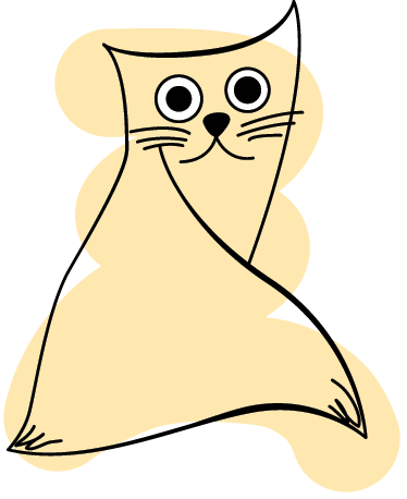 Beige festett macska vinil szőnyeg állat - TenStickers