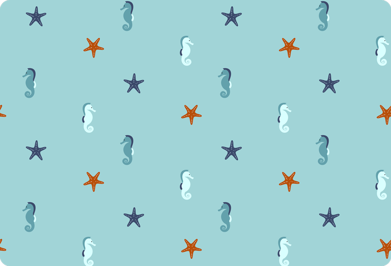 Tengeri stílusú vinil szőnyeg állat - TenStickers