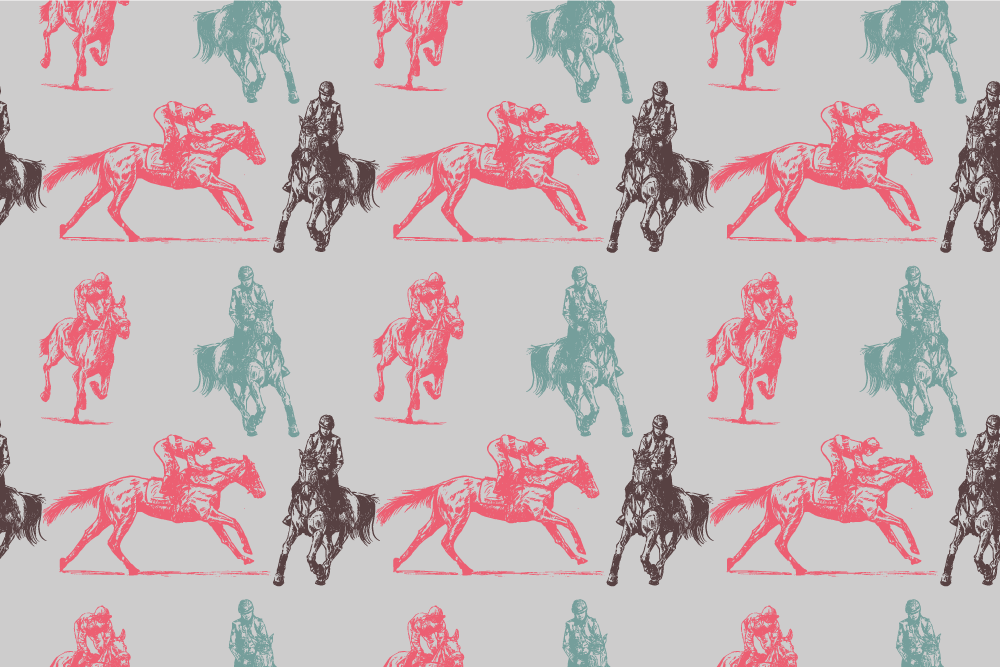 Western ház mintás vinil szőnyeg állat - TenStickers