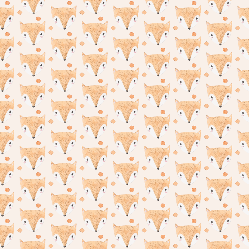 Baba róka mintás vinil szőnyeg állat - TenStickers
