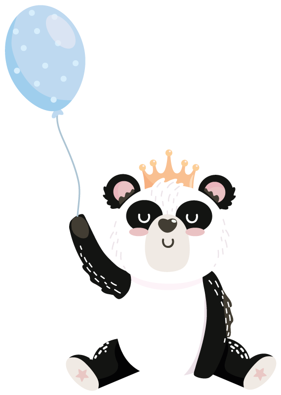 Aranyos panda lufi vinil szőnyeg állat - TenStickers