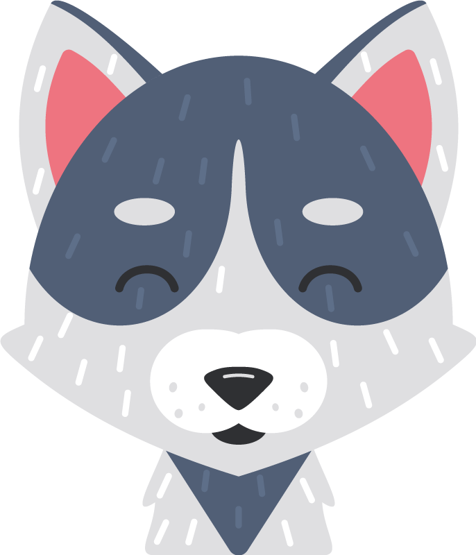 Boldog Állatarc vinil szőnyeg - TenStickers