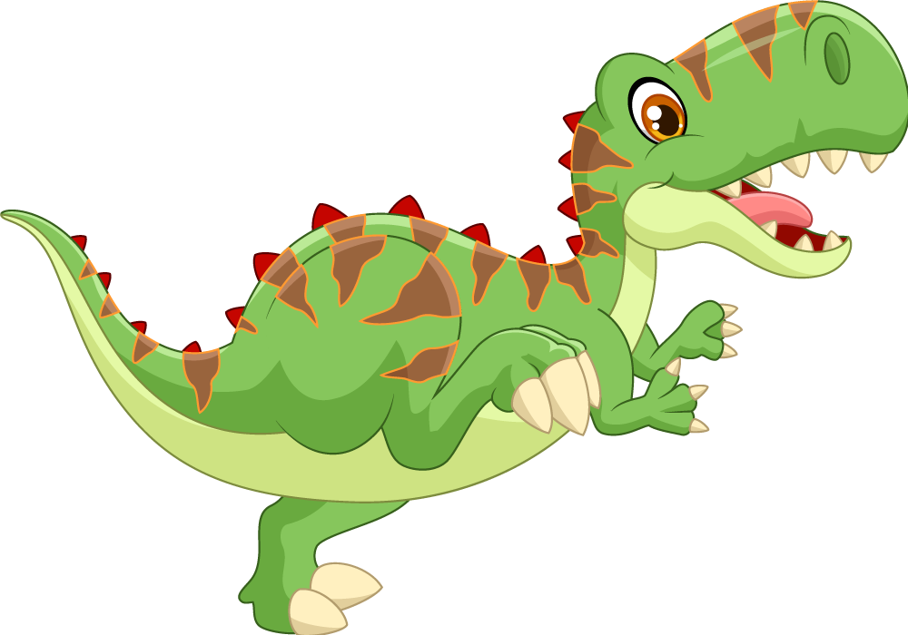 Barátságos dinoszaurusz figura vinil szőnyeg állat - TenStickers