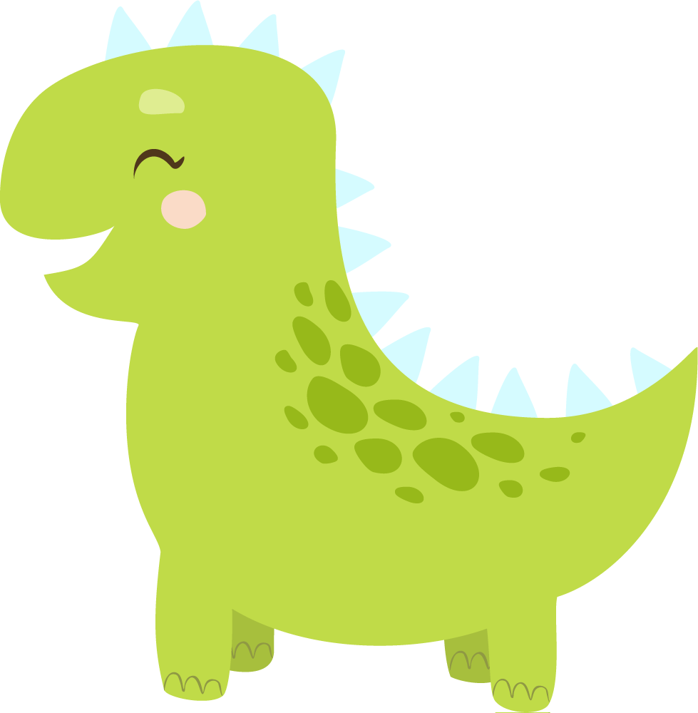 Boldog dinoszaurusz figura vinil szőnyeg állat - TenStickers
