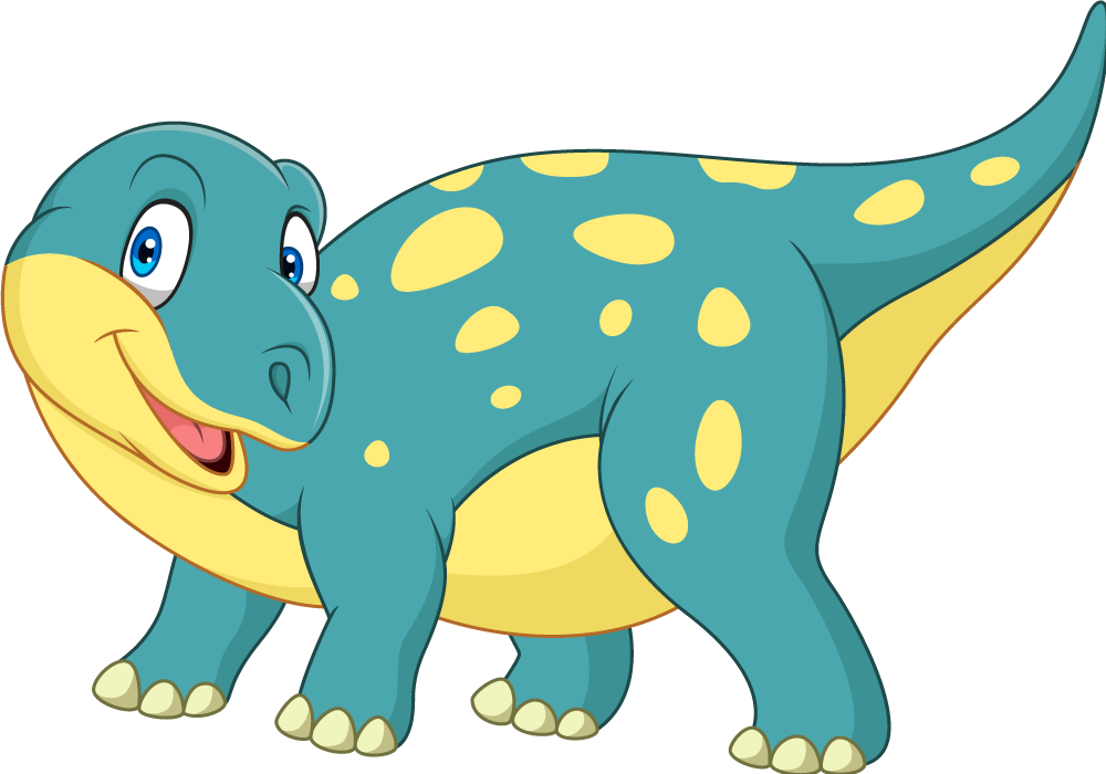 Vidám animált dinoszaurusz vinil szőnyeg állat - TenStickers