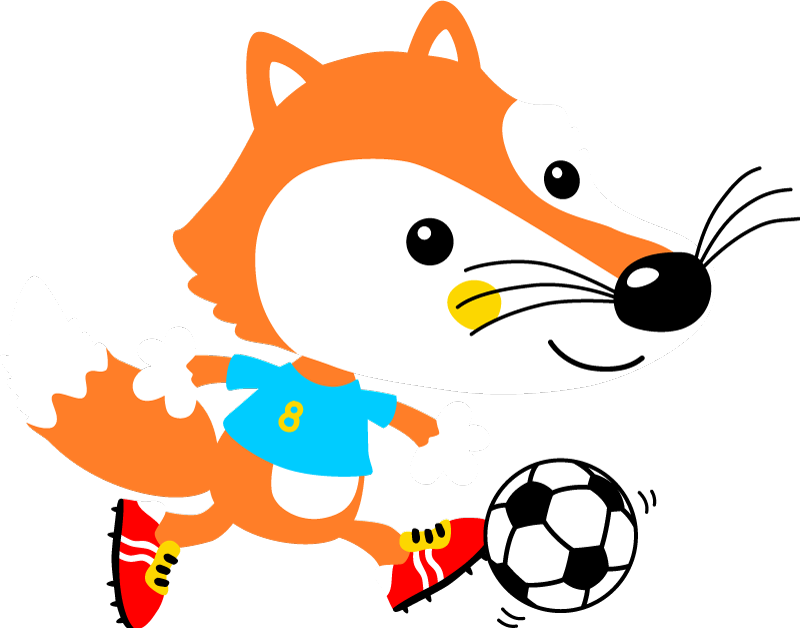 Kedves róka figura vinil szőnyeg állat - TenStickers