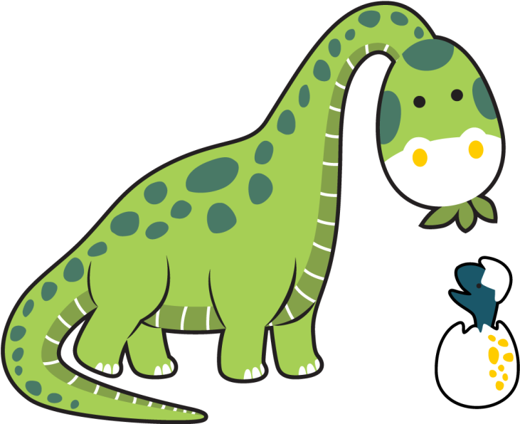 Cuki dinoszaurusz tojásvinil szőnyeg Állat - TenStickers