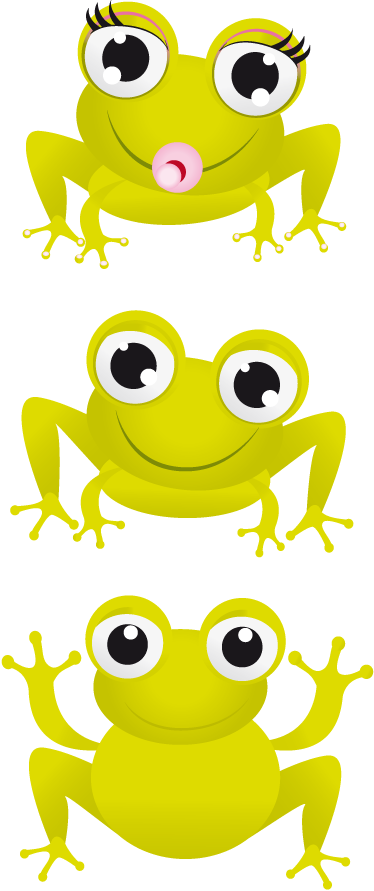 Bébi békák vinil szőnyeg állat - TenStickers