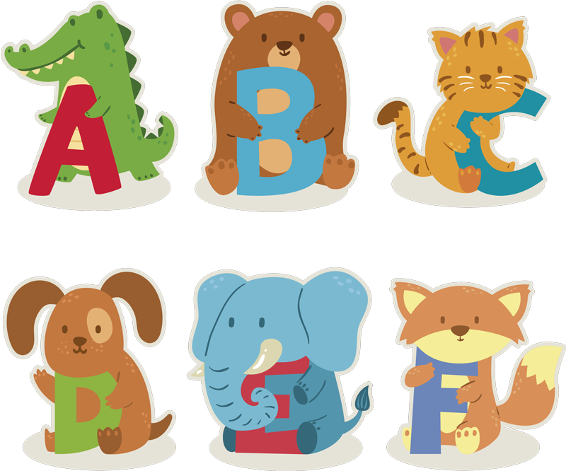 Vinil szőnyeg állat - állatos abc gyerekeknek - TenStickers