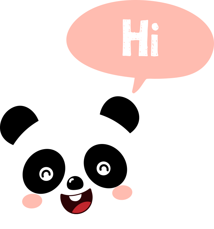 Vinil szőnyeg állat - mesebeli panda köszönéssel - TenStickers