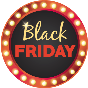 Piros kerek akció - black friday vinil szőnyeg - TenStickers
