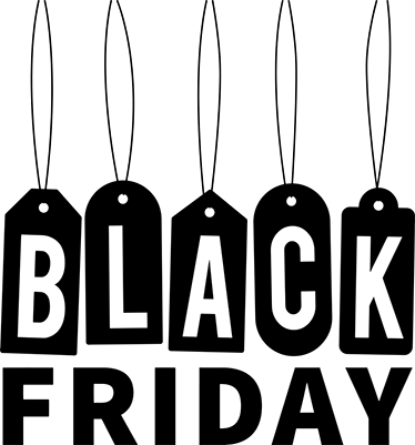 Fekete-fehér szöveg black friday vinil szőnyeg - TenStickers