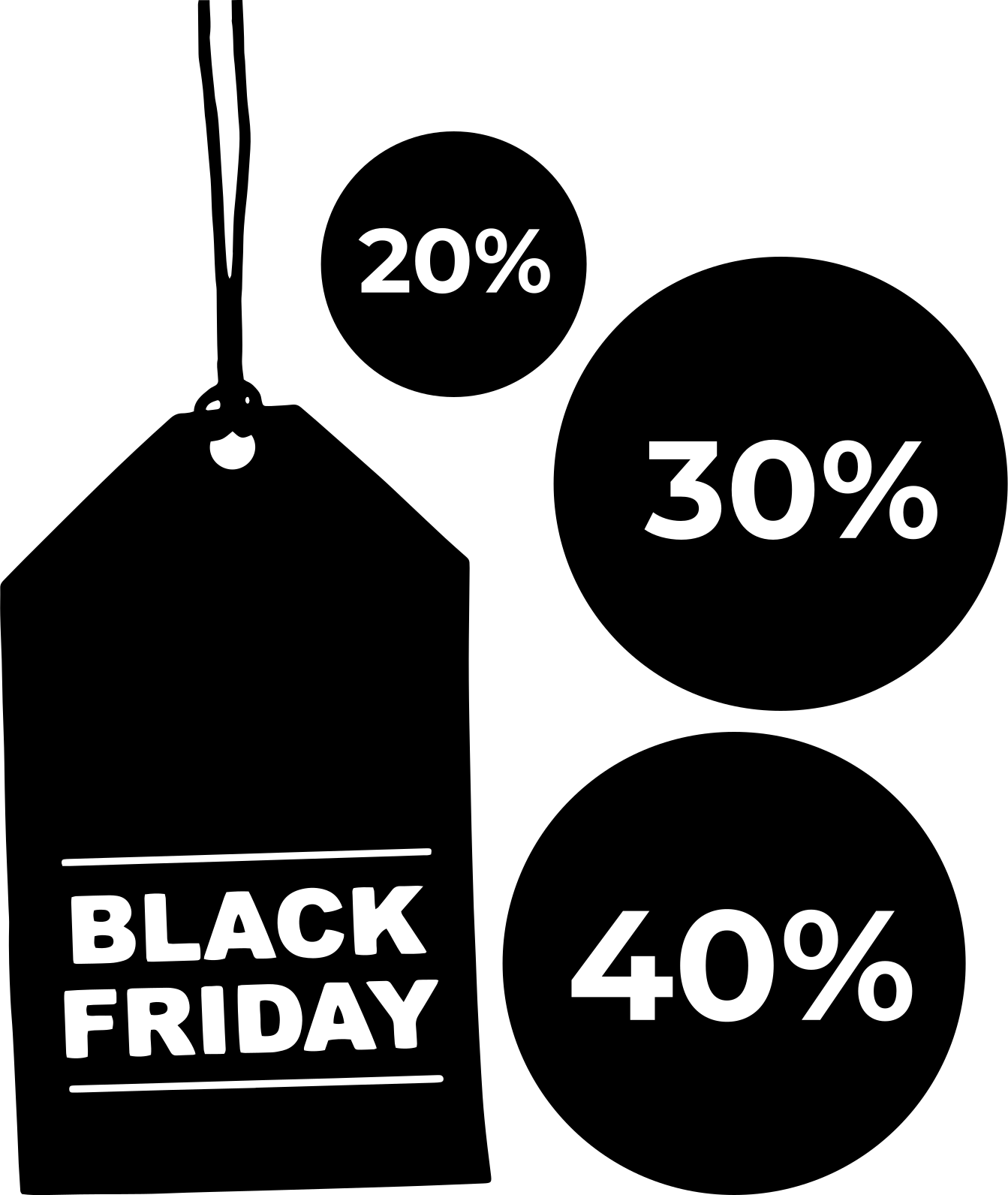 Testreszabható black friday 3 darabos szett - TenStickers