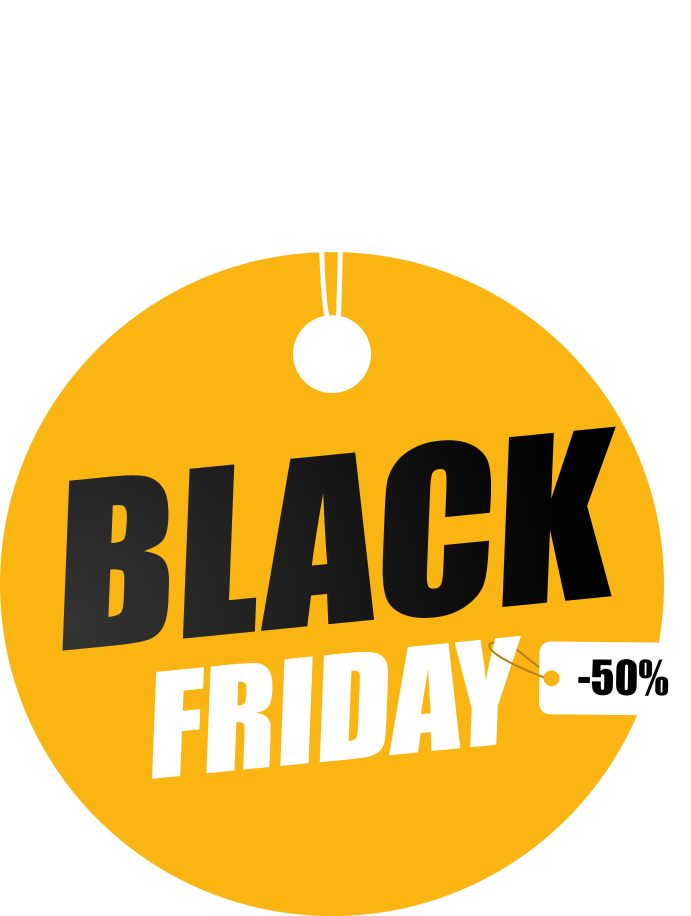 Személyre szabott black friday kör szőnyeg - TenStickers