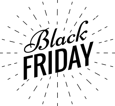 Fénylő kalligrafikus szöveg black friday vinil szőnyeg - TenStickers