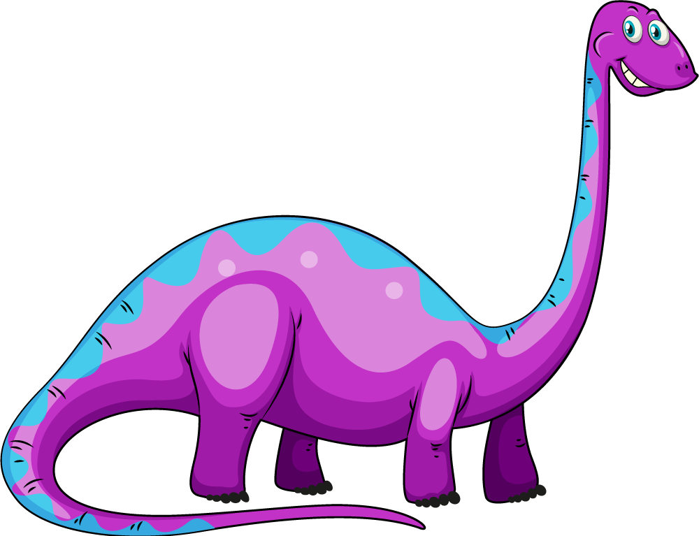Játékos lila dinoszaurusz vinil szőnyeg állat - TenStickers
