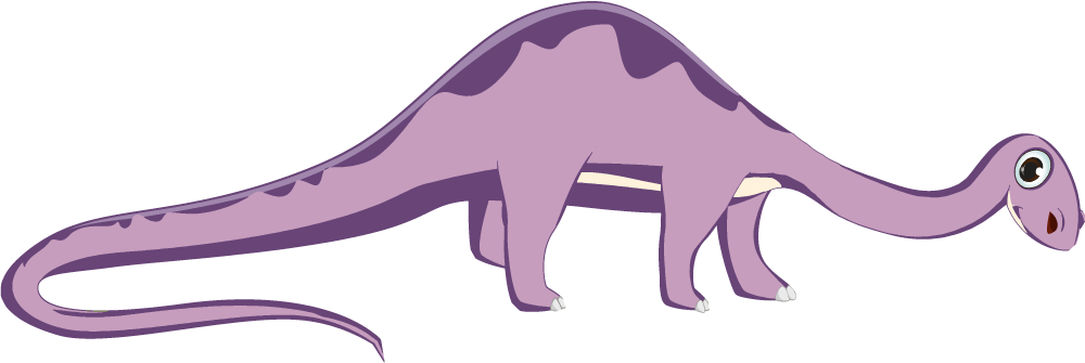 Barátságos hosszúnyakú dinoszaurusz vinil szőnyeg állat - TenStickers