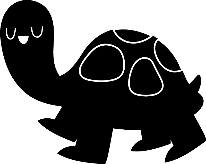 Vinil szőnyeg állat óriás fekete teknős - TenStickers