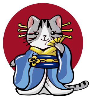 Vinil szőnyeg állat japán dekoratív macska - TenStickers