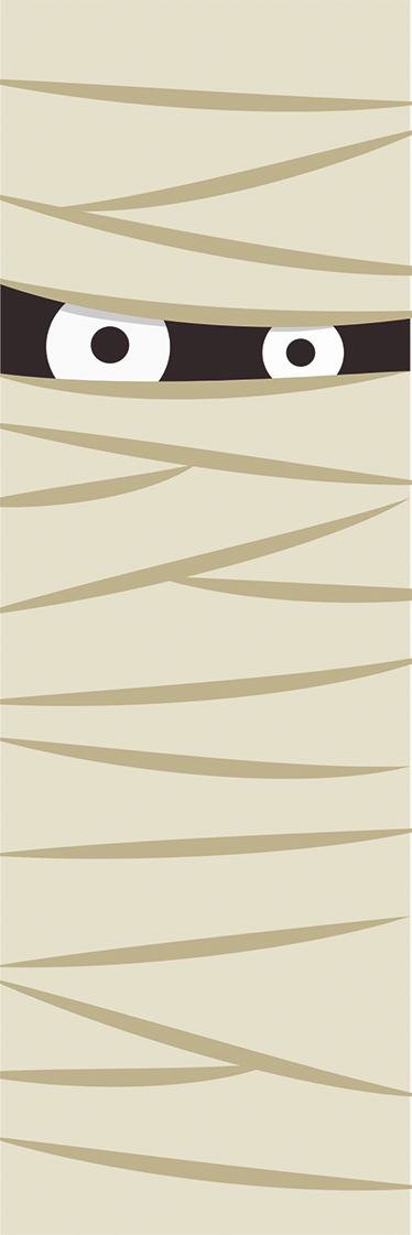 Múmia szemek vinil szőnyeg halloween - TenStickers