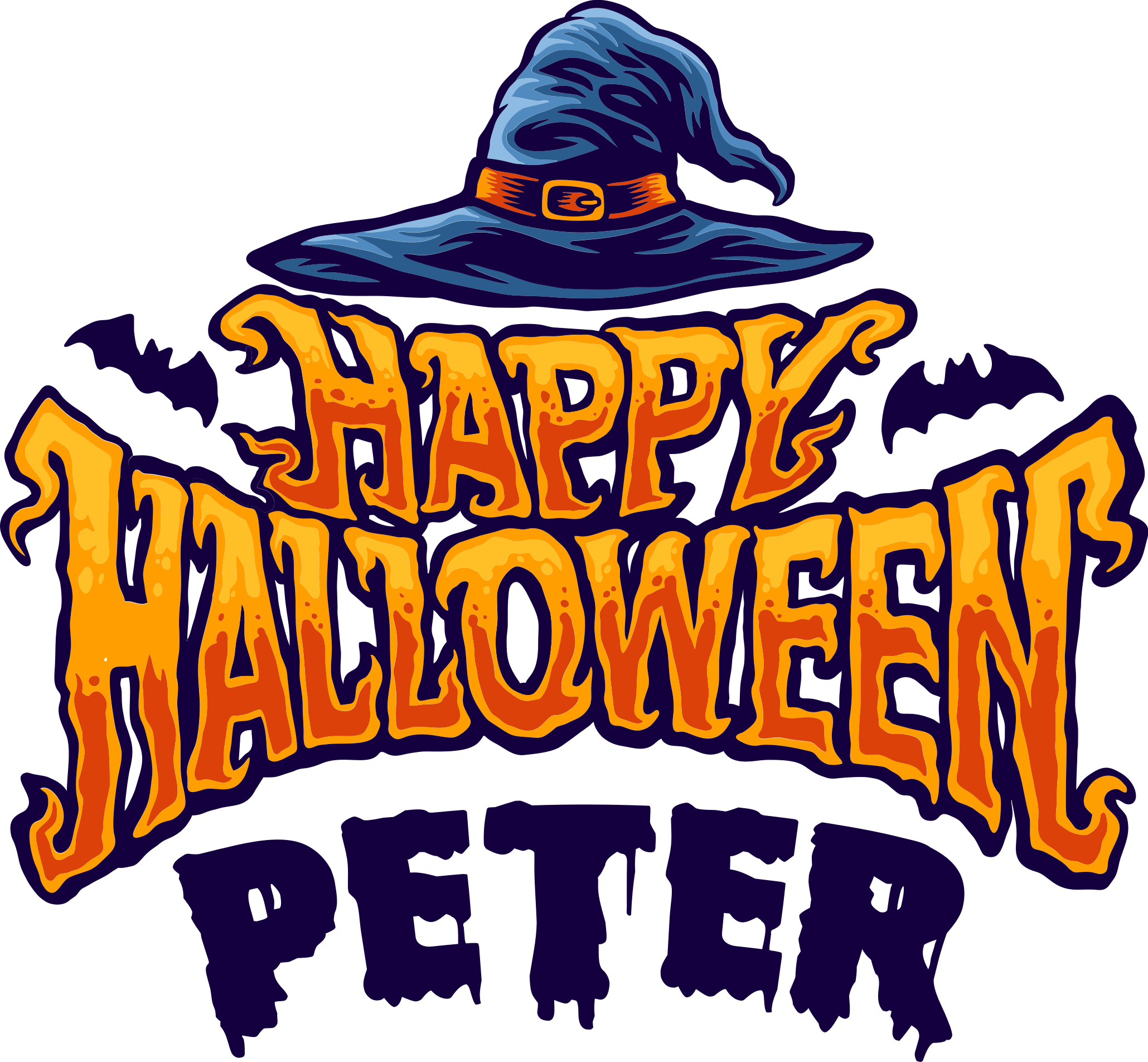 Személyre szabott boldog halloween vinil szőnyeg - TenStickers