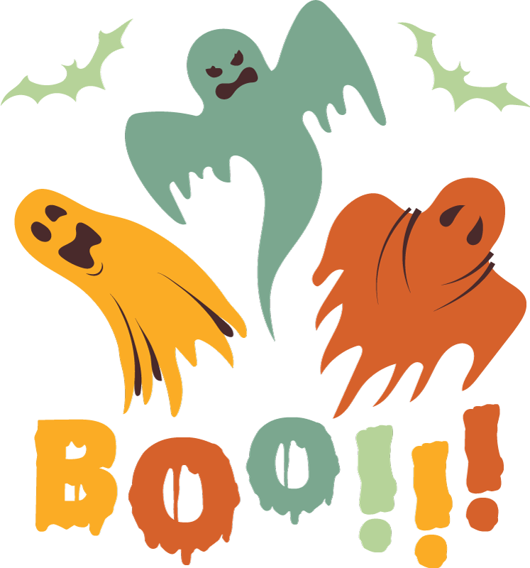 Boo szellem vinil szőnyeg halloween - TenStickers