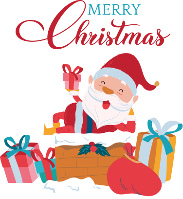 Merry christmas mikulással vinil szőnyeg karácsony - TenStickers