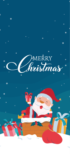 Merry christmas a mikulással vinil szőnyeg karácsony - TenStickers