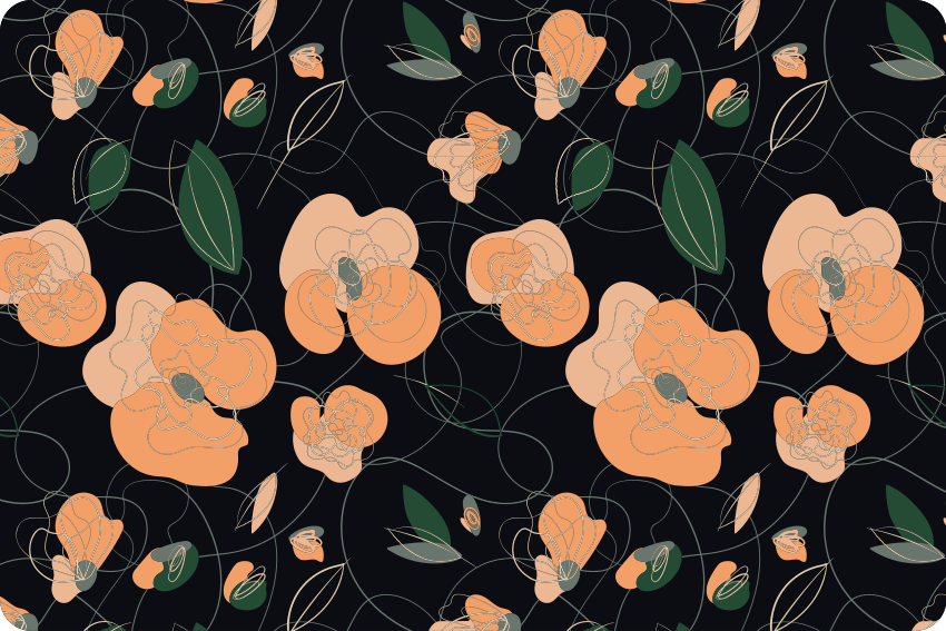 Sötét élénk fauna és flora mintás vinil szőnyeg - TenStickers