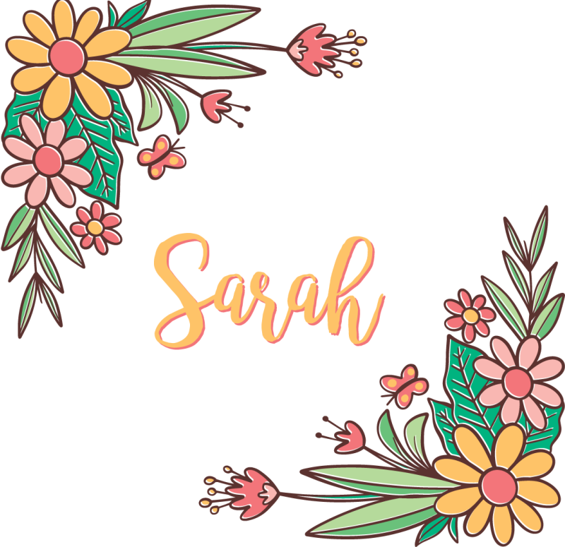 Személyre szabható virágos vinil szőnyeg - TenStickers