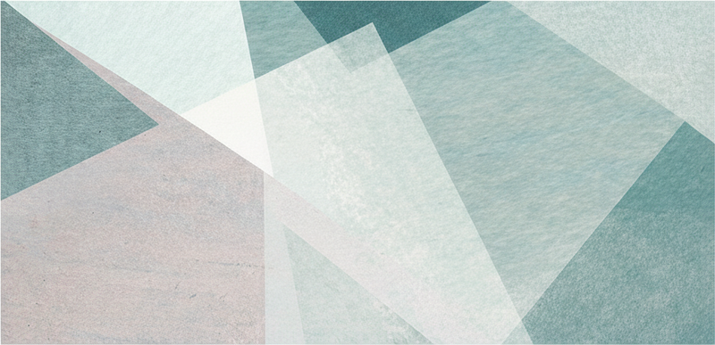 Teal pasztell geometrikus ráhelyezések vinil szőnyeg - TenStickers