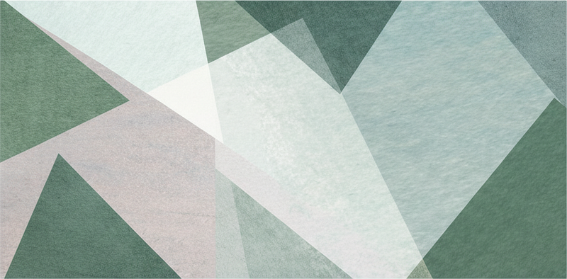 Sage green geometrikus mintás vinil szőnyeg - TenStickers