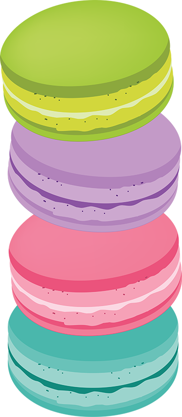 Színes macaronok vinil szőnyeg konyha - TenStickers
