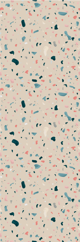 Vinil szőnyeg konyha kézzel festett terrazzo mintával - TenStickers