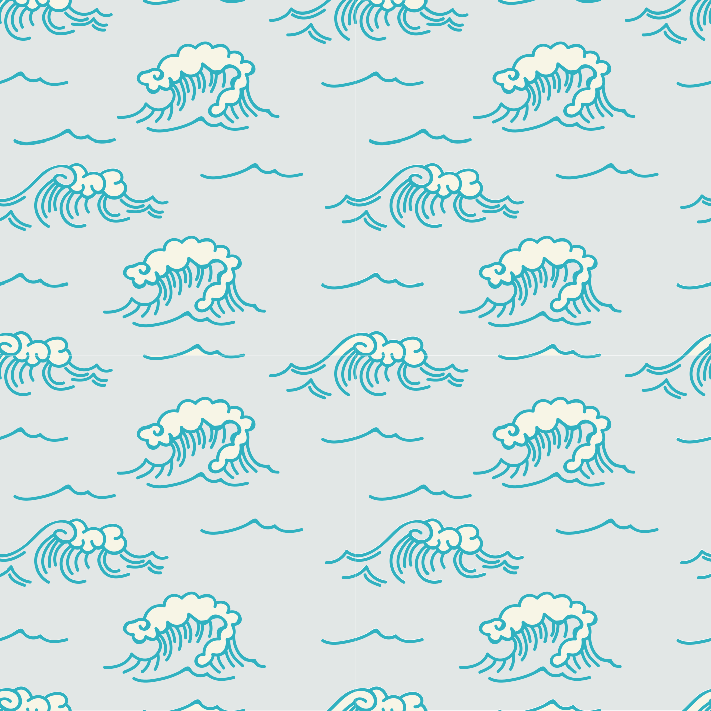 Virágok és növények vinil szőnyeg hullámmintával - TenStickers