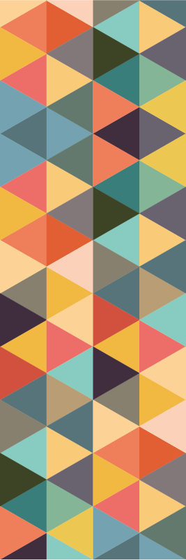 Mult színű geometrikus mintás vinil szőnyeg - TenStickers