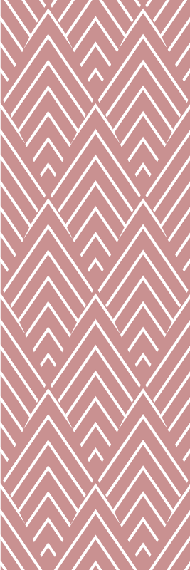 Piros paralelogrammák és hexagonok vinil szőnyeg geometriai - TenStickers