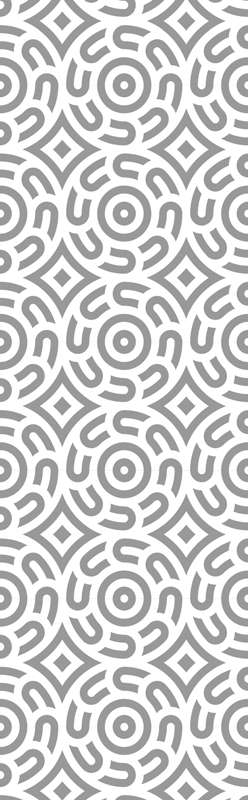 Fehér geometriai mintás körökkel vinil szőnyeg - TenStickers