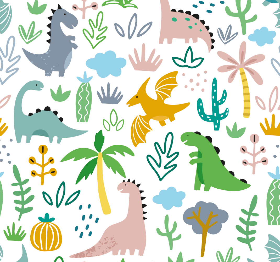 Skandináv jurassic minta vinil szőnyeg hálószoba - TenStickers