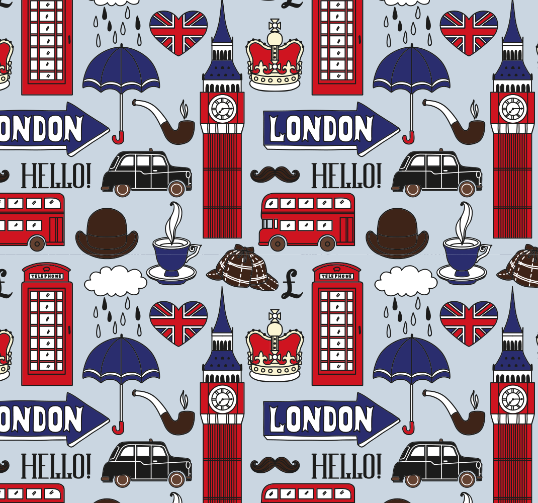 Brit legjobb london vinil szőnyeg hálószoba - TenStickers
