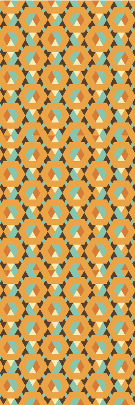 Geometrikus nyugodt formák vinil szőnyeg hálószoba - TenStickers
