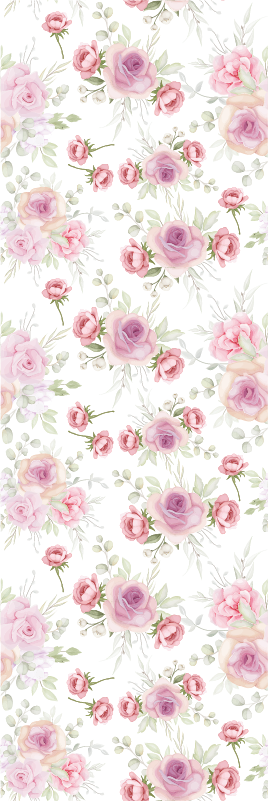 Rózsaszín és vad minta vinil szőnyeg hálószoba - TenStickers