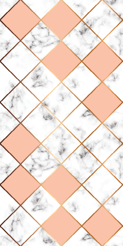 Geometrikus márvány mintás rózsaszín vinil szőnyeg hálószoba - TenStickers