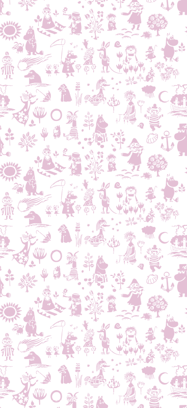 Rózsaszín moomi vinil szőnyeg hálószoba - TenStickers