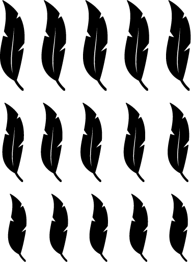 Lebegő tollminták vinil szőnyeg természet - TenStickers