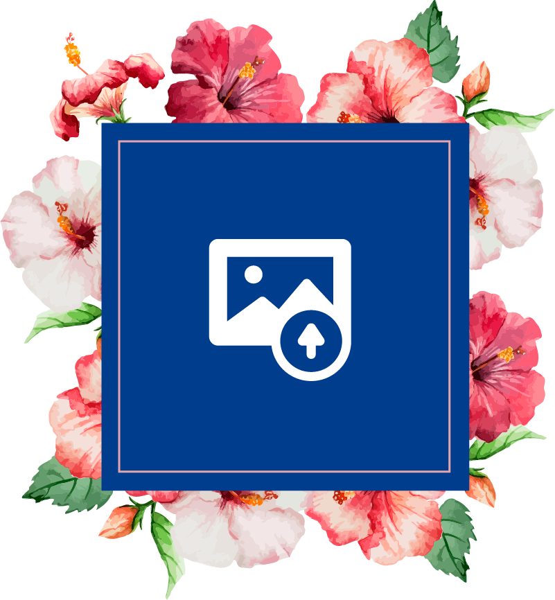 Hibiszkusz virágmintás vinil szőnyeg természet - TenStickers