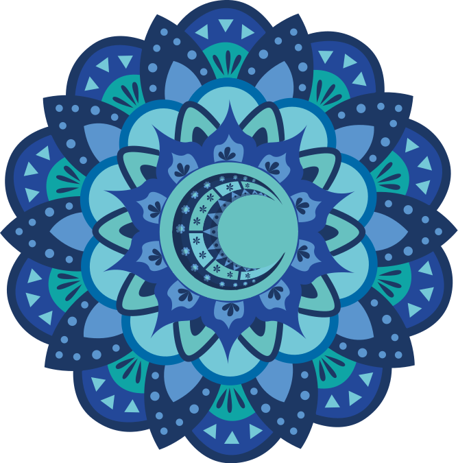Részletes botanikai mandala vinil szőnyeg természet - TenStickers