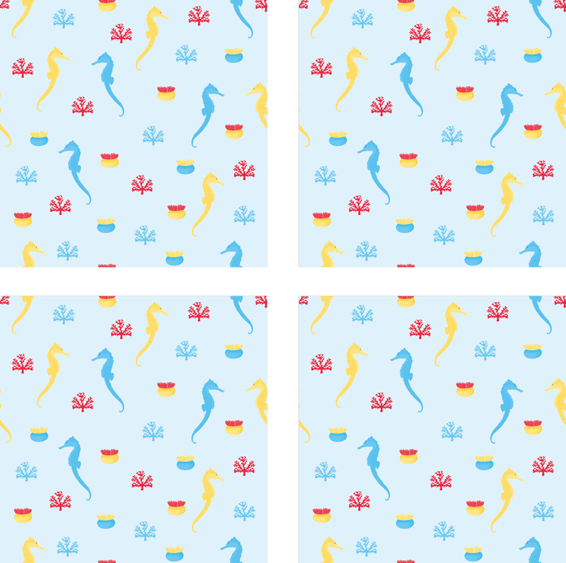 Tengeri ló természetes vízpermet vinil szőnyeg - TenStickers