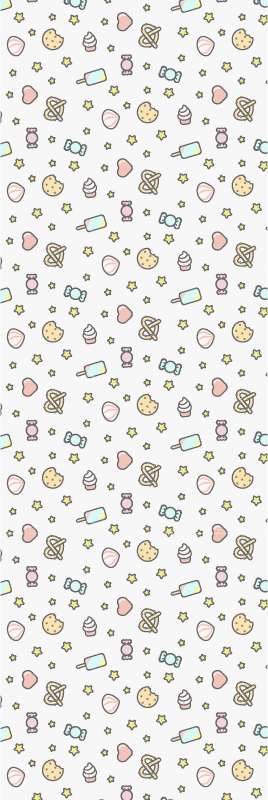 Cuki babák snackjei arccal vinil szőnyeg hálószoba - TenStickers